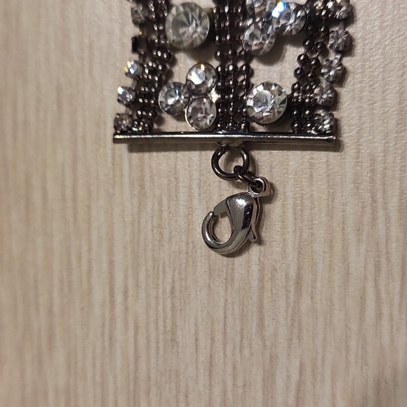 Ladies black bracelet with rhinestones. - Picture 5 of 7